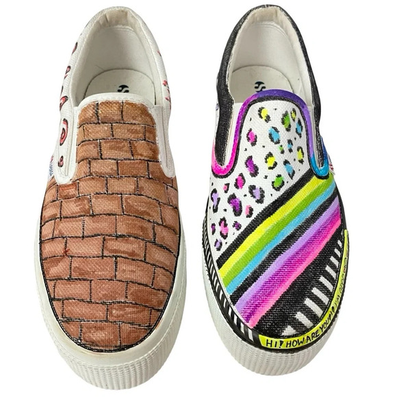 Superga Platform Sneakers Unisex Mens 7.5 Womens 9 Slip On Canvas Thick Soles - Picture 6 of 16